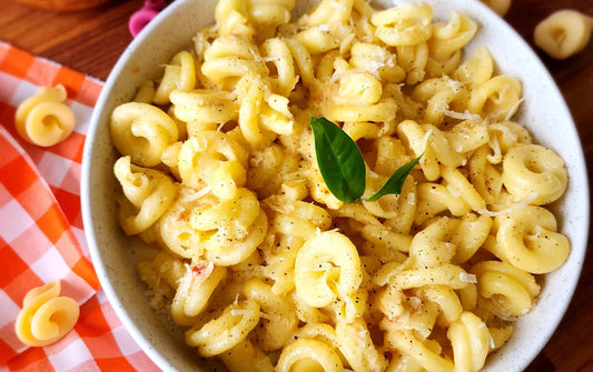 Trottole ao molho de bacalhau